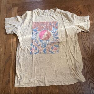 Grateful Dead Skeleton Hands Lightning Bolt Graphic T-Shirt AE Band Tee